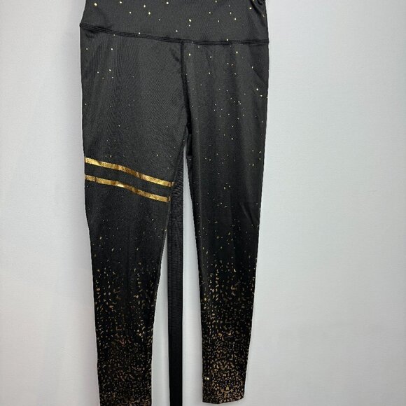 NWOT - Black and Gold Leggings Size M - Picture 2 of 8